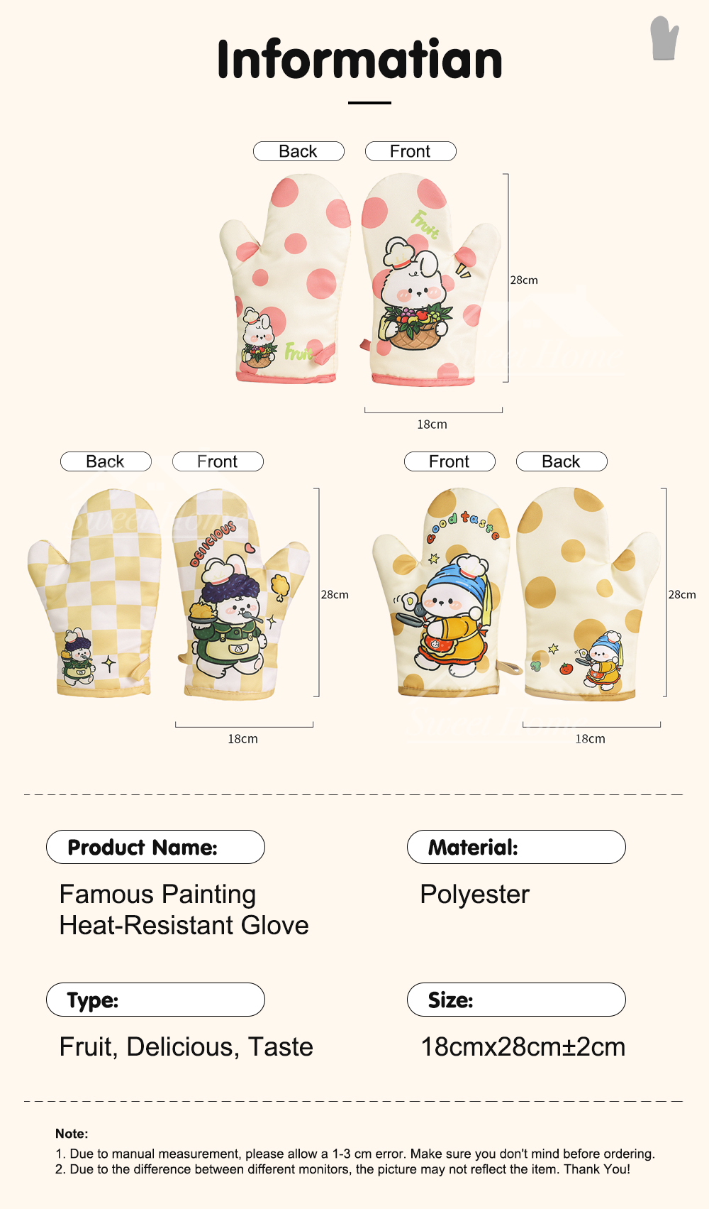 Famous Painting Heat-Resistant Glove-8
